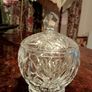 Heavy cut crystal lidded bowl Image 3