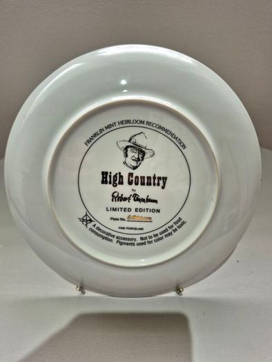 Vintage John Wayne "High Country" Franklin Mint Collector's Plate Limited Edition