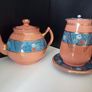 Vintage Teapot and Hot Water/Milk Pitcher with Trivet Image 2