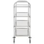 4 Tier Kitchen Trolley 107x55x125 cm Stainless Steel Image 4