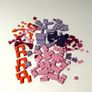 Collection of Colourful Lego Pieces in Pink, Purple, Coral etc. Image 8