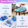 80oz Crystal Clear Casting Resin Kit, Bubbles Free Epoxy Resin Supplies, Clear Resin for Tumblers, Molds, Jewelry, Table Top, Epoxy Resin with 6 Mica Powders, Large Silicone Cup and More (FREE POSTAGE) Image 4