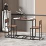 Steel Frame MDF 2-Seater Bar Stool and Table Set Wood Tone (FREE POSTAGE) Image 2