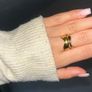 Costume Statement Gold Tone Ring Image 3