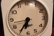white alarm clock