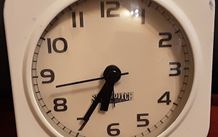 white alarm clock
