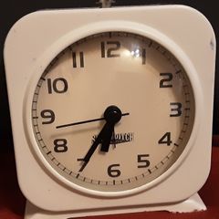 white alarm clock