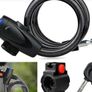 100% Brand-new bicycle lock stainless steel cable coil with mounting bracket Image 3