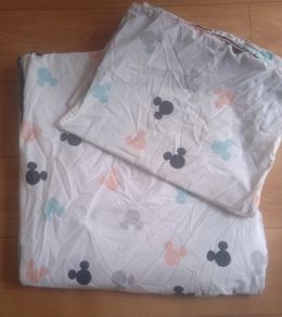 Reversible Minnie & Mickey Mouse double duvet set