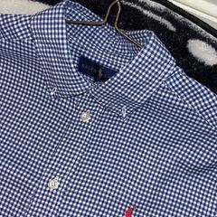 Polo Ralph Lauren Kids  Long Sleeve Striped Shirt Kids 14 16 Blue Stripe