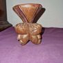 Hand Carved African three faces candle holder Image 2