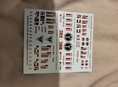 Games Workshop Warhammer 40k Tau Empire Vehicle  transfer sheet