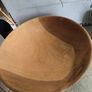 Vintage 11 inches in Di. 4 inches H. Wood Round Dough Bowl Primitive Farmhouse Kitchen Salad Serving Image 5