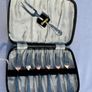 Vintage Set of 6 Silver Plated Cake Forks in Original Case - 1950s Image 5