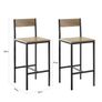 Set of 2 Bar Chairs | 67cm Counter Stools with Backrest  Metal Frame & Padded S Image 3