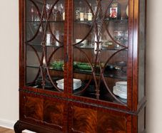 Wood cabinet with glass doors