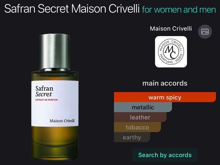 Maison Crivelli Safran Secret 50ml