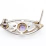 Silver Amethyst Brooch Image 3