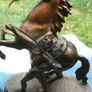 A Pair Of Antique  Marly Horses 7" X 8,4" Image 9