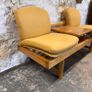 Mid Century Modern Seat Bank in Original Yellow Upholstery Image 5