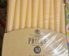 dinner candles in ivory.