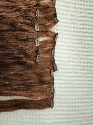 100% human hair clip-in extensions 20 inch