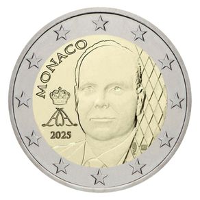 Monaco 2 Euro Regular National Coin 2025. Uncirculated.