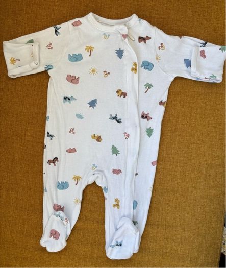 Leigh tucker baby zip up sleep-suit 0-3m