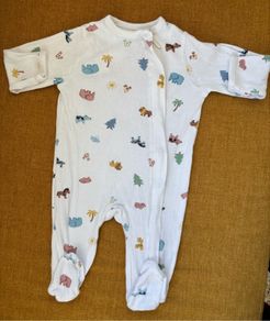 Leigh tucker baby zip up sleep-suit 0-3m