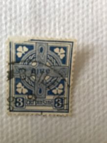 Definitive 1922 Irish stamp - Celtic Cross