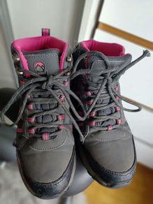 Gelert walking boots - grey and pink - size 35.5