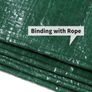 Tarpaulin waterproof heavy duty 130 GSM LARGE - 6M x 9 M (20ftx 30 FT) with Eyelets ground sheet Multifunctional Quality Cover Tarp Green Image 3