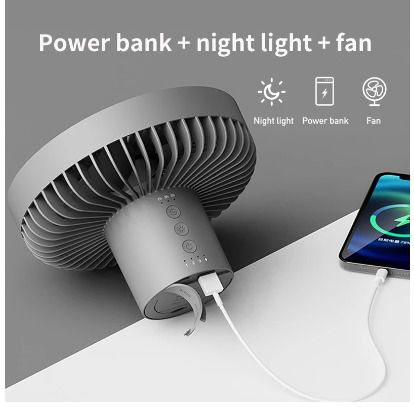 BRAND NEW Stand Air Cooling Fan with Night Light Outdoor Camping