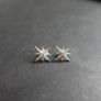 Cubic Zirconia Sterling Silver Star Errings Image 2