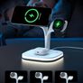 3 in 1 Wireless Charging Station for Apple Devices, MagSafe Wireless Charger Magnetic Charging for iPhone 17/Air/16/15/14/13/12 Series, AirPods Pro 4/3/2,Apple Watch Series/Ultra (with 20W PD Charger) Image 5