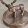 Vintage Brass effect Deer on circle base. Image 7