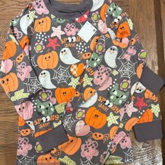 Next Cotton Halloween Grey Pumpkin & Ghost Pyjamas (age 7-8yrs)