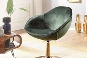 Chair Upholstered Chair with Armrests  gold base Designer inspired  Swivel Chair High Quality
