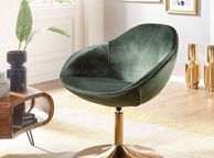 main image for ad Chair Upholstered Chair with Armrests  gold base Designer inspired  Swivel Chair High Quality