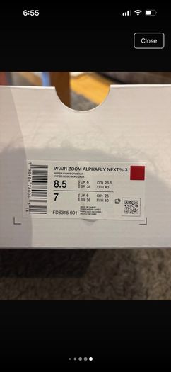 Brand New Nike Alphafly Next 3%