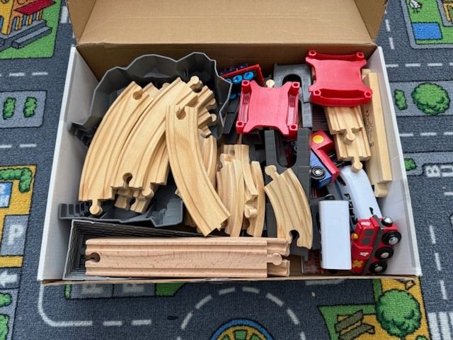 Kids Wooden Train Set