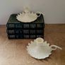 Antique pair of ornate chamberstick candleholders Image 2