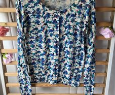 cardigan 100% cotton floral vintage inspired round neck cardigan uk 12