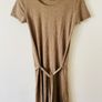 Massimo Dutti Wool and Cashmere Knit Dress Beige Belted Dress Size M Image 3