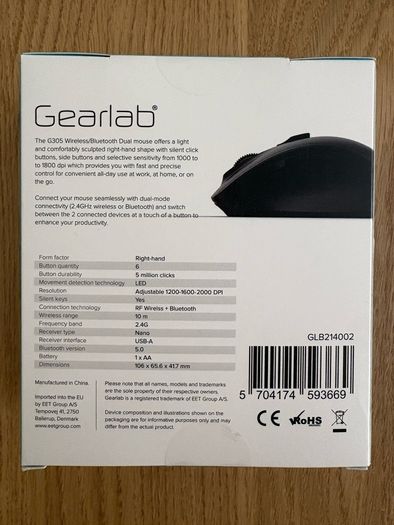 Gearlab G305 Wireless Optical Gaming Mouse