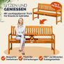 Garden Bench Weatherproof Wood Image 4