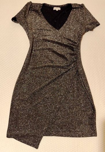 APRICOT Metallic Bodycon Wrap Mini Dress. Size 10