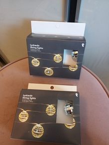 2 x boxes glitterball string LED lights