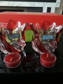 Kilkenny Glass Tealight Holders with 2 Tealights Boxed by Kilkenny Living/Final Price Drop