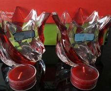 Kilkenny Glass Tealight Holders with 2 Tealights Boxed by Kilkenny Living/Final Price Drop